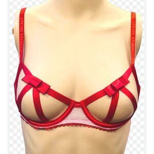Victorias Secret intimate Red Strappy Bra & Panty Set, sexy red, Valentines,  S/